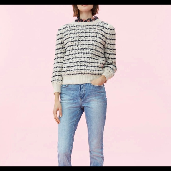 Stripe Sweater SIZE M. LA VIE REBECCA TAYLOR - Picture 5 of 7